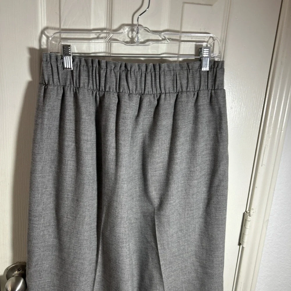 Gestuz Gray Elastic Waist Wide Leg Women's Pants Size EU42/US L